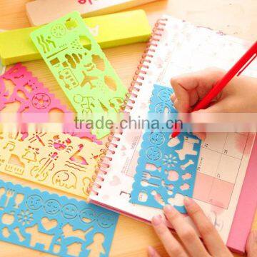 Plastic DIY Stencil Drawing Template for Scrapbooking,Planner,diary,set of 4 PCS