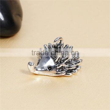 Zinc Based Alloy 3D Charms Hedgehog Antique Silver