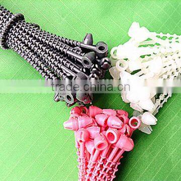 8/ 12 inches PP & Nylon material pearl tie with different color