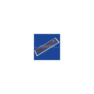 Electroplated black small-sized kiosk panel mount Metal pc keyboard with trackball