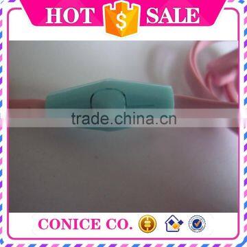 2015 Hottest Sale Waterproof Pink Silicone Plastic Plug in Ear Earbuds Magic Stereo HIFI Handsfree Wired Earphones With Mic photo-3