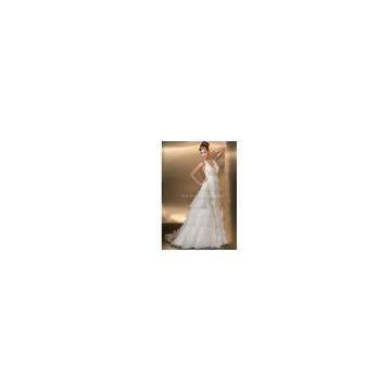 Wedding dress, bridal gown with Royal Satin, Italian Organza (7392)