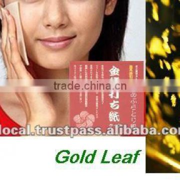 Japan Oil Blotting Paper Natural Material Gold Leaf 50sheets wholesale