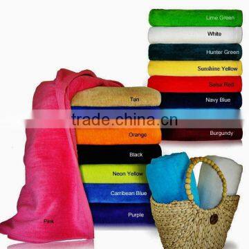 cotton velour beach towel