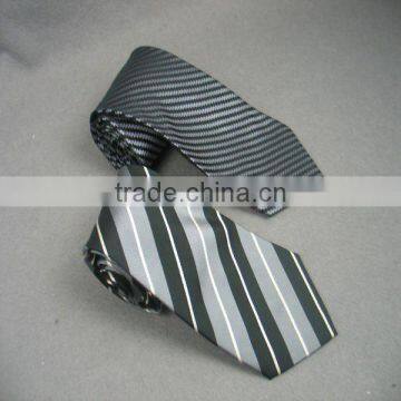 black stripe Man Tie 100% Silk