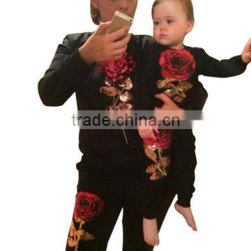 B22627A 2017 Children's Autumn Embroidered Sequins Casual Wear Clothing Sets photo-6