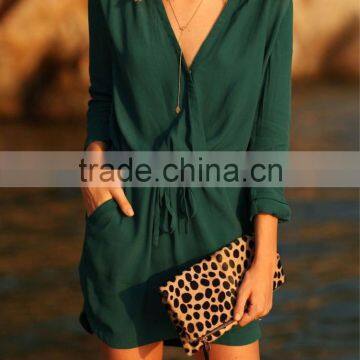 Adult Women Fashion New Design One Piece Denim Shorts Jumpsuit photo-4