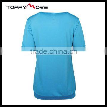 T092-1589B 95% Polyester 7%Elastane Sport Training T Shirt Blank Quick Dry T Shirts Athletic photo-2