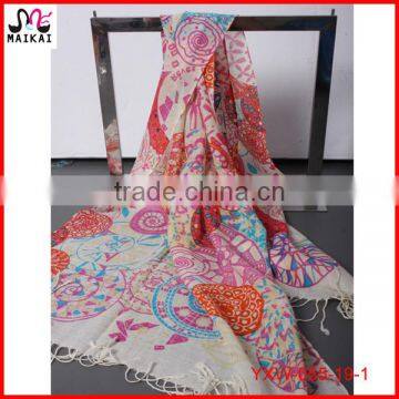 Fashionable New Design Circle Printed Wool Scarf for Women
