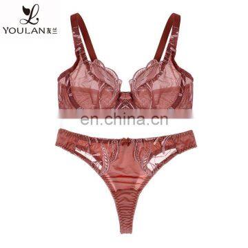 Amazing Beautiful Benifits Lace Flower G String Mature Sexi Nude Black Bra Panty photo-5