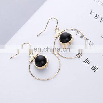 Contracted Han Guoer Nail Female Long Tassel Earrings Hand Geometry Eardrop Asymmetric Earrings Wholesale Pearl Earrings