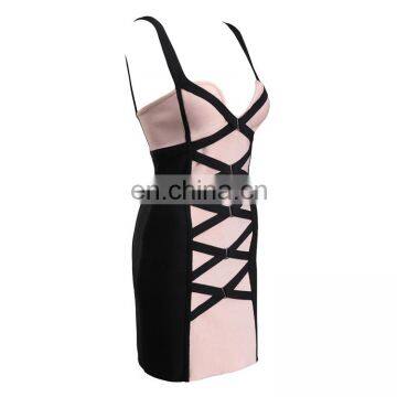 2014 Sexy Fitting Bandage Dress Spaghetti Strap Celebrity Kim Kardashian Dress photo-3