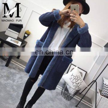 Wholesale New Style Cheap Beautiful Sheep Fur Made Winter Coat Girls