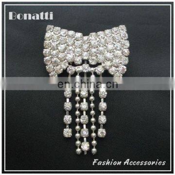 hot sale silver crystal brooch