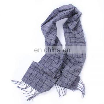 Inner Mongolia 2017 Autumn Winter Woolen Thick Men Warm Classic Plaid Long Tassel Wool Scarf