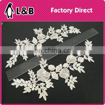 2017custom fancy flower lace patch/applique