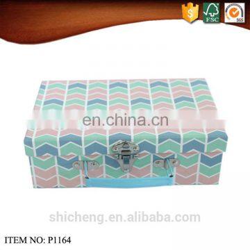 Colorful Paper Cardboard Kids Paper Suitcase