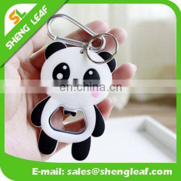 lovely panda shaped 3D design soft rubber bottle opener