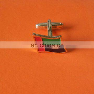 UAE national flag logo metal cufflink for national day gifts