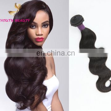 Youth Beauty hair factory price top quality raw unprocessed indian virgin remy hair bundles in body wave