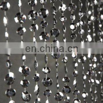 35" x 6ft (18 Garlands) Silver Crystal Curtains