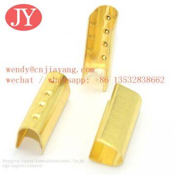 Jiayang Drawcord Gold Color u Shape Aglets Tips Crimp photo-3
