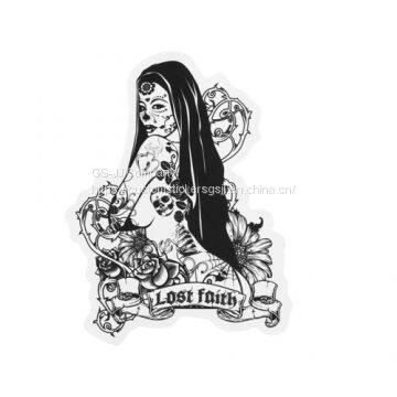 Custom Stickers | Rose Girl Skull Custom Stickers | GS-JJ.com ™