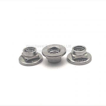 Anti theft round flange secure nut carriage nut