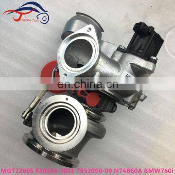 MGT2260S turbo 830104-5001S 11657646095 N74B60A Engine Turbocharger for BMW 760 i F01 F02 F03 Engine