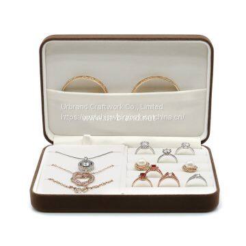 Velvet Jewelry Box Storage Box High-end Exquisite Earrings Ring Bracelet Necklace Simple Portable Small Jewelry Box photo-5