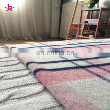 Anti Pilling 100% Cashmere Knitted Wholesale Wool Baby Children Throw Blankets Plaid photo-3