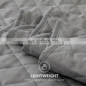 Wholesale High Quality Full Size Grey 100% Polyester Comforter Quilt Set For Adult photo-5
