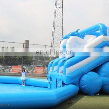 Shark Ocean Theme Land Inflatable Water Play Equipment Park Inflatable Pool Water Slide For Kids Adults photo-4
