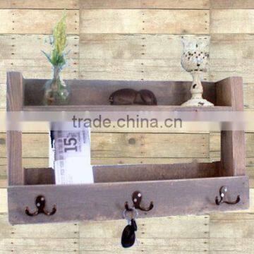 Custom Rustic Wooden Entryway Shelf, Wood Mail Organizer photo-4