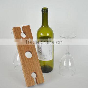 Custom Made Solid Wooden Wine and Glasses Organizer Rack