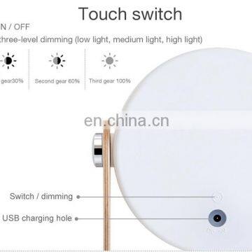 Retractable Wooden Table Light Touch Dimmable Cordless Lamp Foldable Warm White Soft Eye Caring Night Light photo-6
