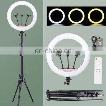 DDP Terms Wholesale Tik Tok Live Photography Dimmable 18 Inch LED Ring Light With Adjusted Bracket for Selfie Makeup photo-4
