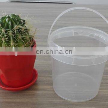 1L ice cream clear plastic pails