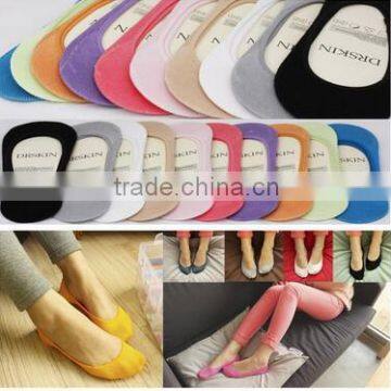 Women Girls No Show Socks Silicone Invisible Low banding 10Color