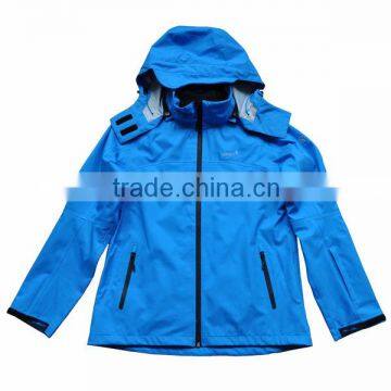 Seam Taped Waterproof Hoody Mens Clothing with Detachable Hood