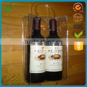 Clear pvc ice cool bag for cooling wine bottle