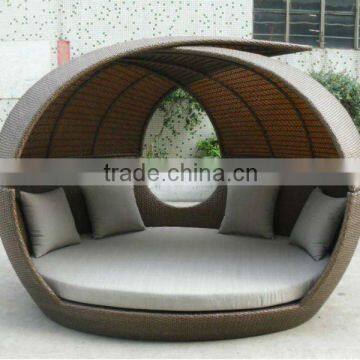 Outdoor Furniture Outdoor Bed Round Rattan Daybed Sunbed                        
                                                Quality Choice