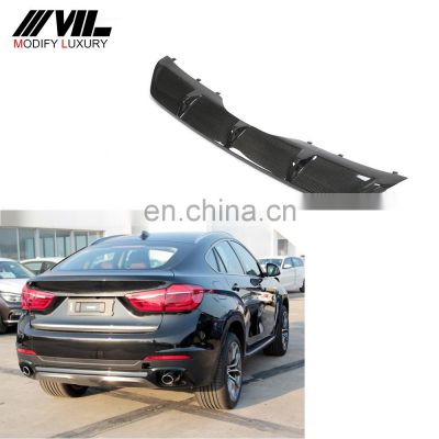 Modify Luxury X6 Carbon Fiber Car Rear Diffuser for BMW X6 F16 Sport Utility 4-Door