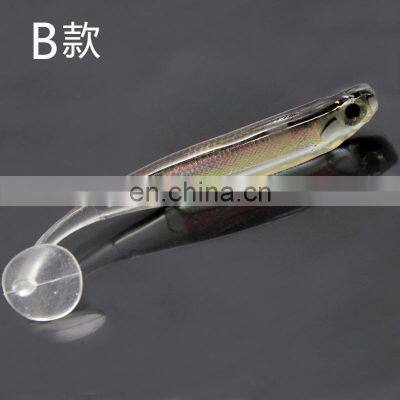 9cm 5g 5pcs a Bag 3D T-tail Ocean Beach Colorful Seabass Lifelike the Colours of the Rainbow Silicone Fishing Soft Lure photo-3