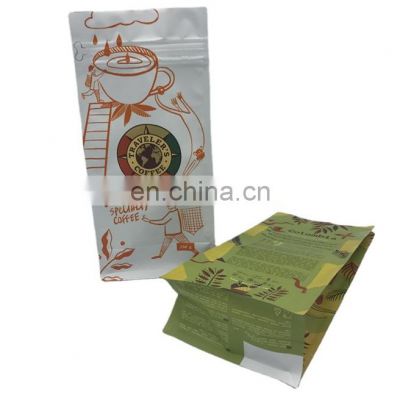 smell proof zipper lock tea packaging stand up brown kraft paper pouch with clear window