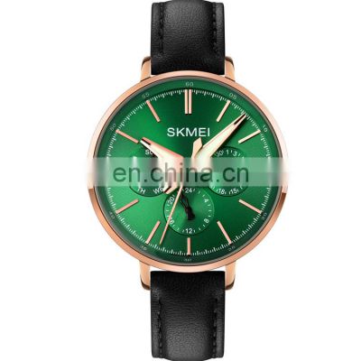 Custom Your Own Brand Skmei 1665 Lady Leather Watch Japan Quartz  Movement Trend Fashion Ladies Watches