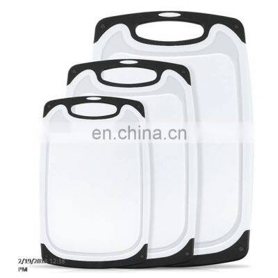 Best Quality Plastic Cutting Board Set 3-Piece All-Purpose Non-Slip Plastic Cutting Board Set Dishwasher Safe Chopping Bords photo-5