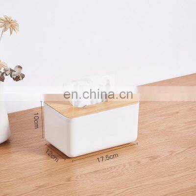 2021 Luxury Bamboo Restaurant Tissue Holder Car Tissue Box Holder photo-4