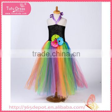 Halter Top ambilight cotton yarn chiffon fluffy voile girl's dress children frocks designs