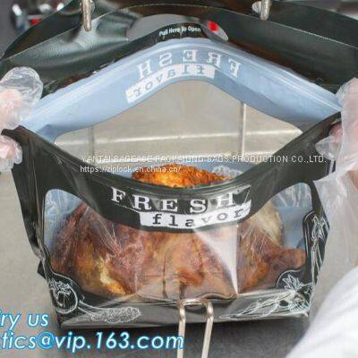 Food Grade Anti Fog Material Resealabele Plastic Hot Chicken Bag, Fresh Chicken Packing Bag, Roast Chicken Boiled Chicken Pouch photo-2